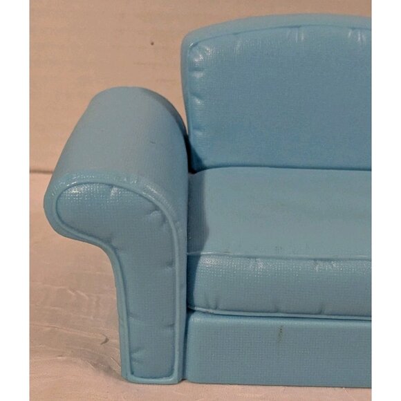 Y2K Barbie Furniture Couch Chair Sofa Blue Living In Style Room Set Plastic 2002 - Picture 5 of 14